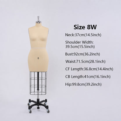 DE-LIANG Professional Bridal & Evening Gown Dress Form, Western Sizes 0-28