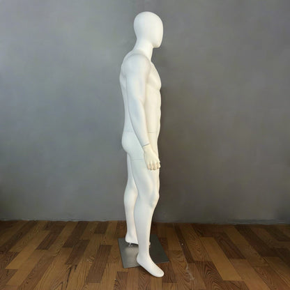 DE-LIANG Maniquí femenino de cuerpo entero de talla grande, blanco, maniquíes de exhibición realistas para mujer, maniquí de fibra de vidrio, torso, vestido, blanco, 1 pieza