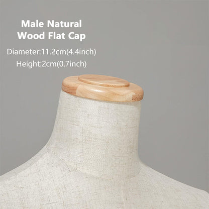 DE-LIANG Wooden Mannequin Head Cap for Clothing Store Boutique Display Dress Form