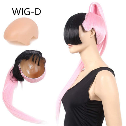 DE-LIANG Clearance Female Head Mannequin Wig Display,Colorful Hard Shell Ponytail Wig Display Mannequin Head,Use for barbershop/Clothing Shop Design Ideas and Wig Shop InteriorDesign DL2379 De-Liang Dress Forms