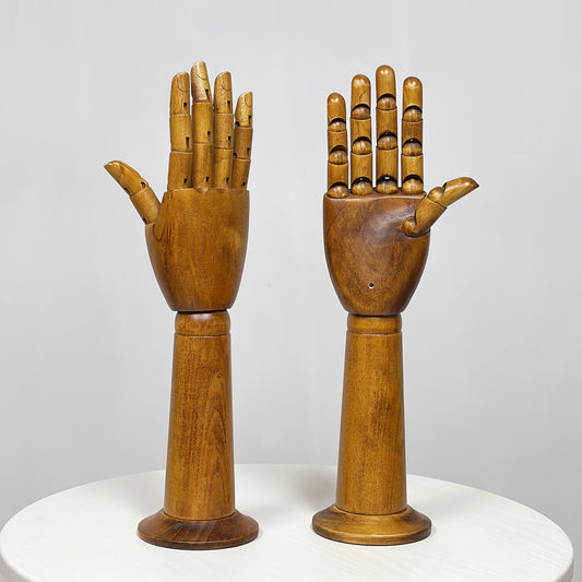 DE-LIANG Wooden Hand Model – Jewelry Display, Glove Mannequin & Sketch Prop