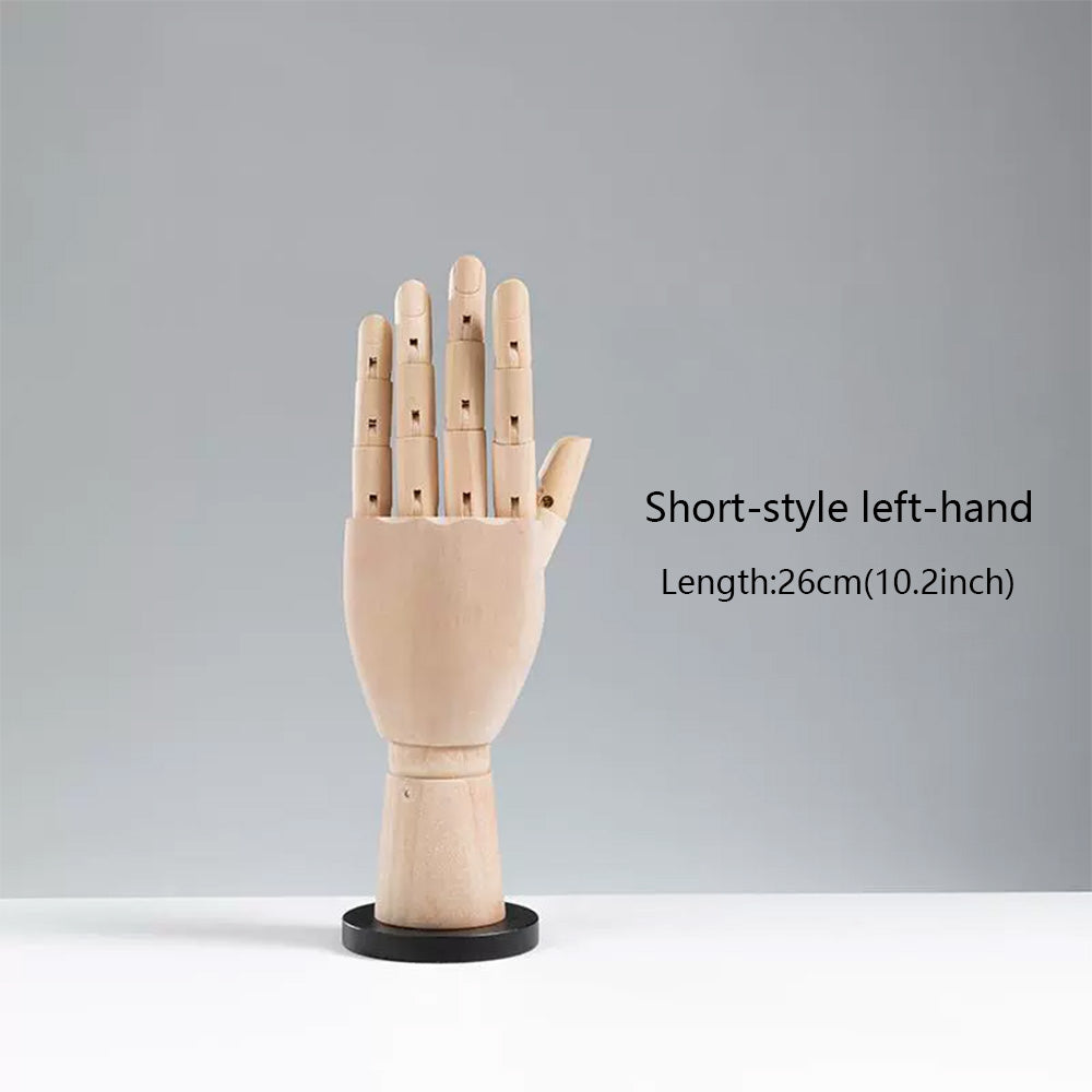 DE-LIANG Wooden Articulated Hand Mannequin with Stand – Jewelry & Bag Display Prop