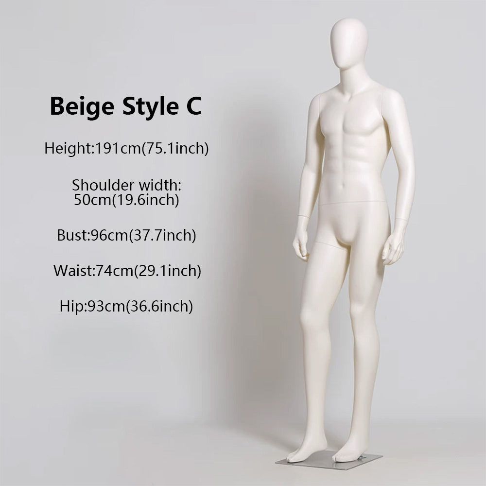 DE-LIANG Male Full Body Premium Mannequin for Clothing Display | Standing & Sitting Pose