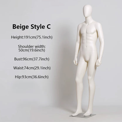 DE-LIANG Male Full Body Premium Mannequin for Clothing Display | Standing & Sitting Pose