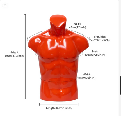 DE-LIANG Bright Orange Mannequin Set for Sports Brace, Knee Brace Display Props