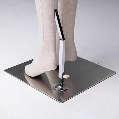 DE-LIANG Linen Full Body Mannequin: Sitting Display Form with Wooden Arms