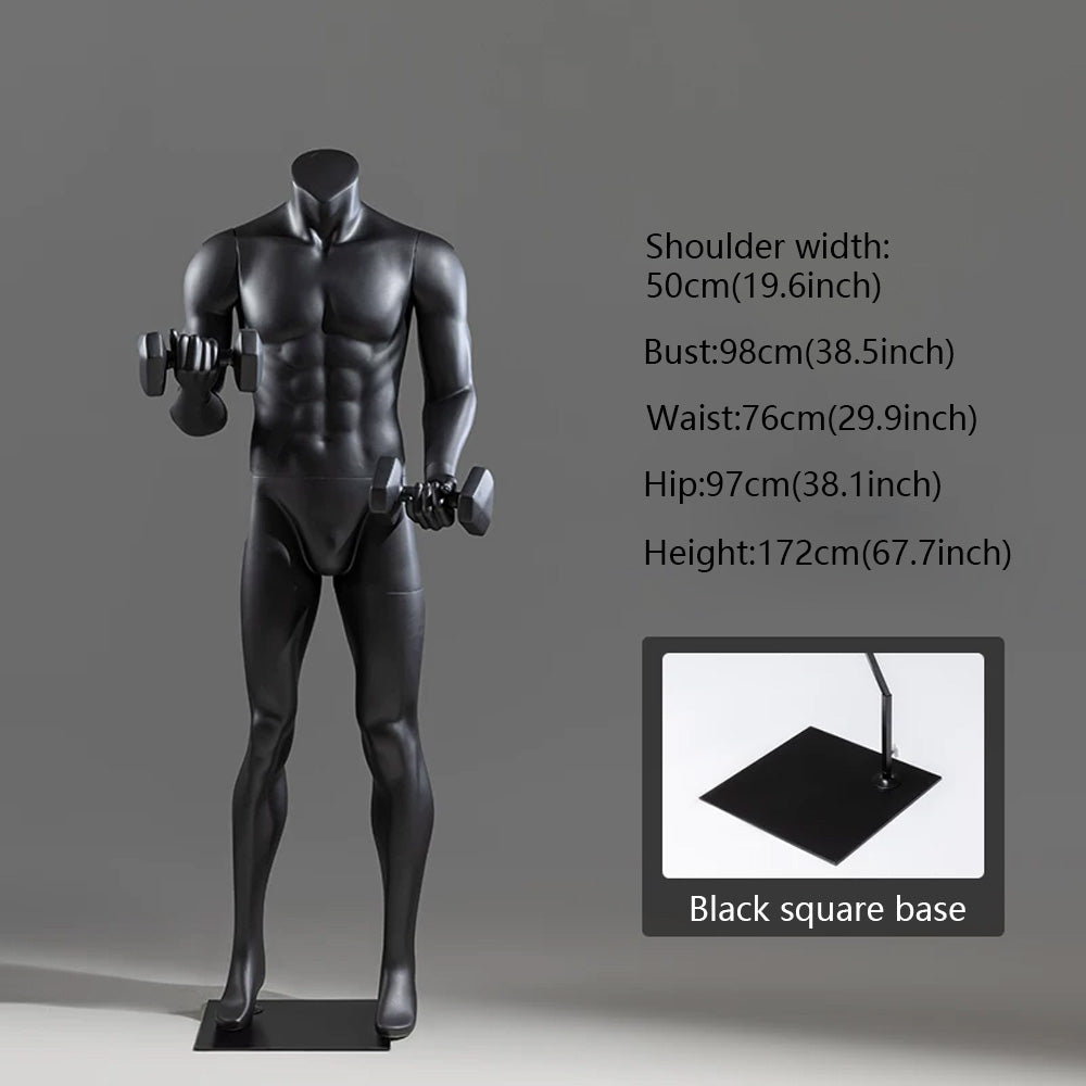DE-LIANG Athletic Sport Mannequin Dumbbell & Sitting Pose for Gym & Sportswear Store