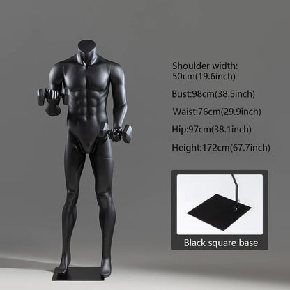 DE-LIANG Athletic Sport Mannequin Dumbbell & Sitting Pose for Gym & Sportswear Store