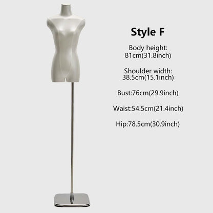 DE-LIANG Female Half Body Torso Mannequin for Dress Tops Lingerie Boutique Display