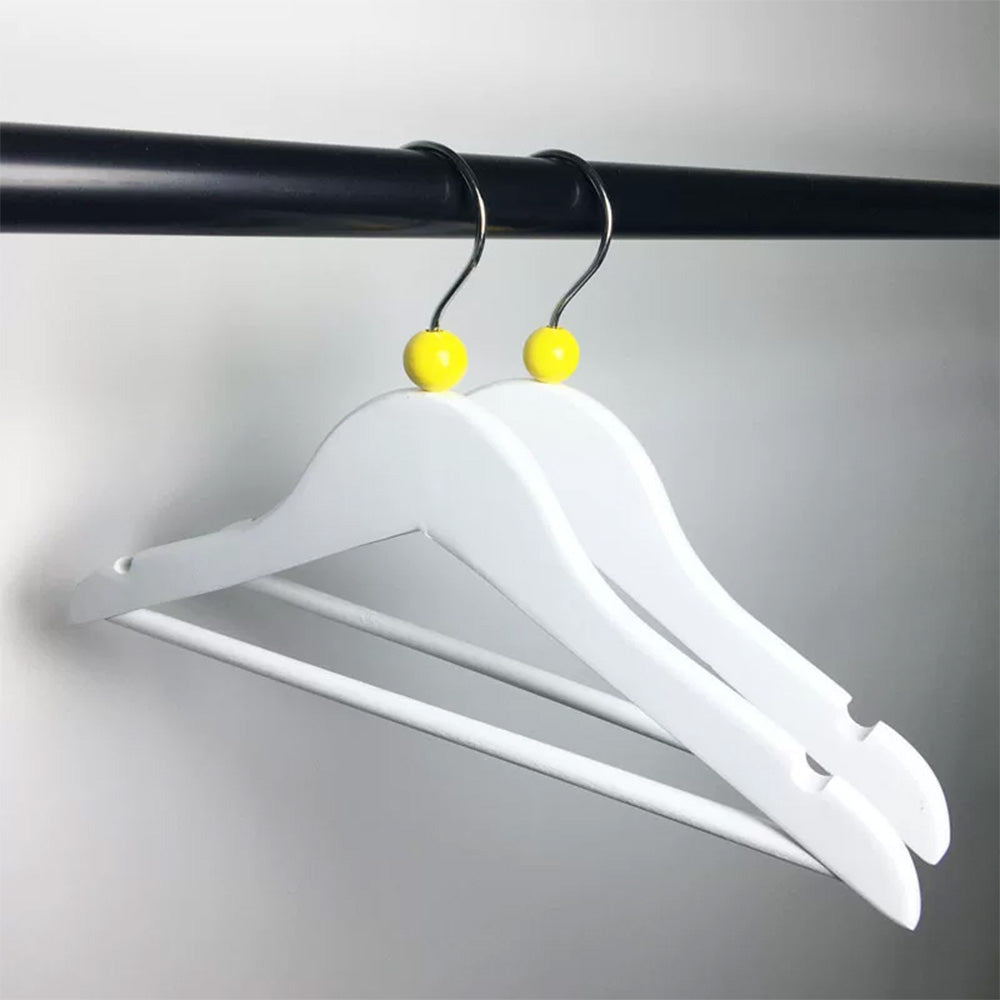 DE-LIANG Kids Solid Wood Hangers with Clips | Non-Slip Children's Closet Hangers Ages 2–8