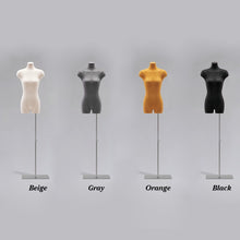 Load image into Gallery viewer, Female Half Body Mannequin, Clothing Display Model Body Stand,Suede Torso Dress Form,Wooden Arms and Base for Clothing/Dress Store Display,
