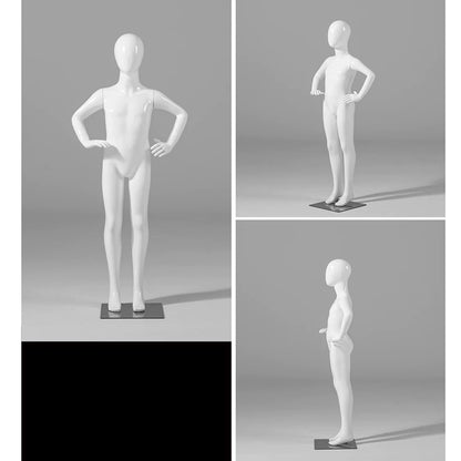 DE-LIANG Child Mannequin Display Forms – Standing & Sitting Poses (Ages 2–15)
