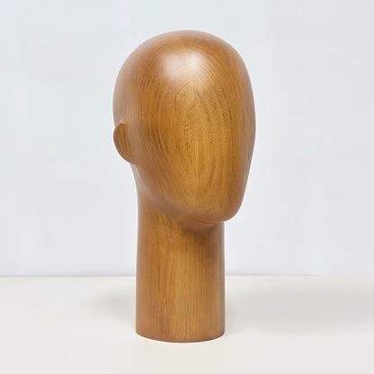Wooden Mannequin Head Stand | Wig Hat Glasses Tie Display | DE-LIANG