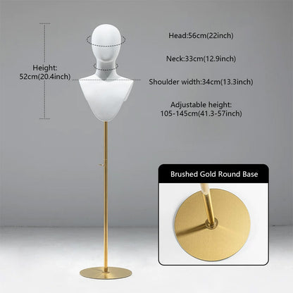 DE-LIANG Cosplay Mannequin Head Stand | Wigs Hats Jewelry | Extra-Long Wig Display