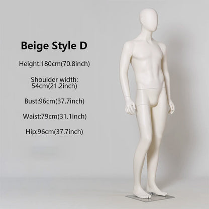 DE-LIANG Male Full Body Premium Mannequin for Clothing Display | Standing & Sitting Pose