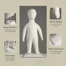 Load image into Gallery viewer, Hight Quailty Kid Mannequin,White Linen Baby Mannequin,Foam Fully Pinnable Kids Mannequin,Unisex Child Display Prop for Clothes Display
