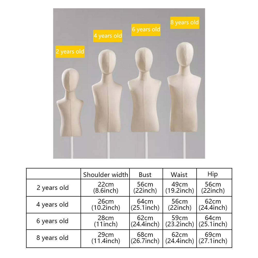 DE-LIANG Kids Half Body Mannequin