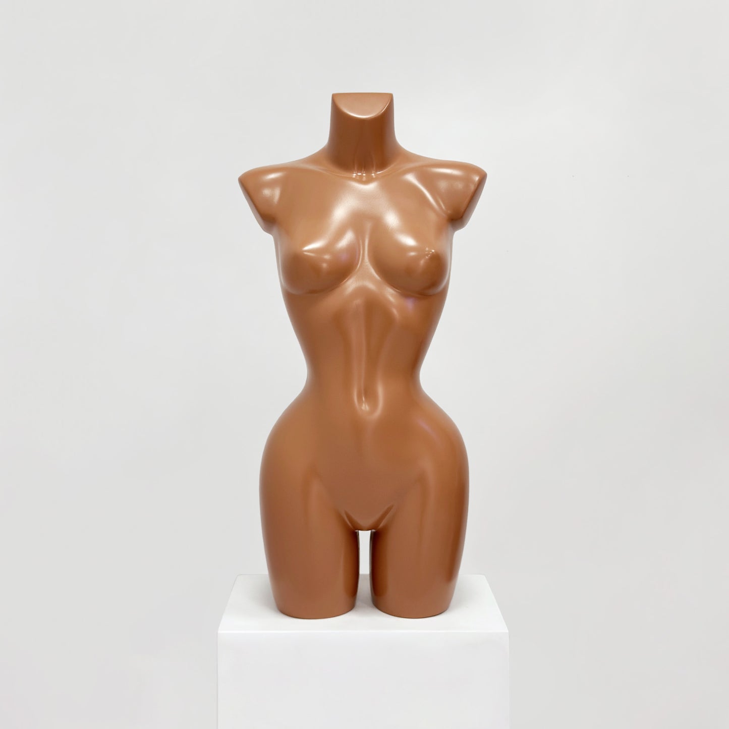 DE-LIANG Female Half-Body Mannequin | Glossy Fiberglass Lingerie Display Torso for Boutique