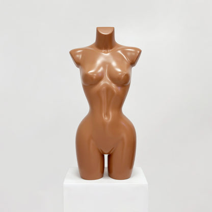 DE-LIANG Female Half-Body Mannequin | Glossy Fiberglass Lingerie Display Torso for Boutique