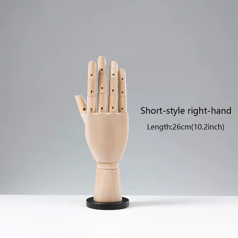 DE-LIANG Wooden Articulated Hand Mannequin with Stand – Jewelry & Bag Display Prop