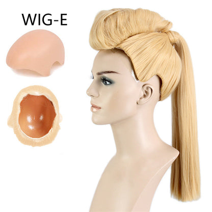 DE-LIANG Clearance Female Head Mannequin Wig Display,Colorful Hard Shell Ponytail Wig Display Mannequin Head,Use for barbershop/Clothing Shop Design Ideas and Wig Shop InteriorDesign DL2379 De-Liang Dress Forms