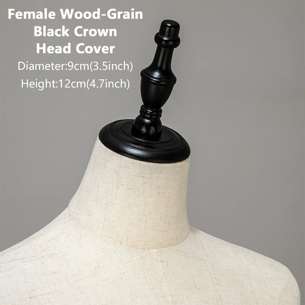 DE-LIANG Wooden Mannequin Head Cap for Clothing Store Boutique Display Dress Form