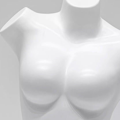 Mannequin de vitrine en velours à demi-corps féminin DE-LIANG, buste féminin avec bras en bois, mannequin de vitrine DL0040