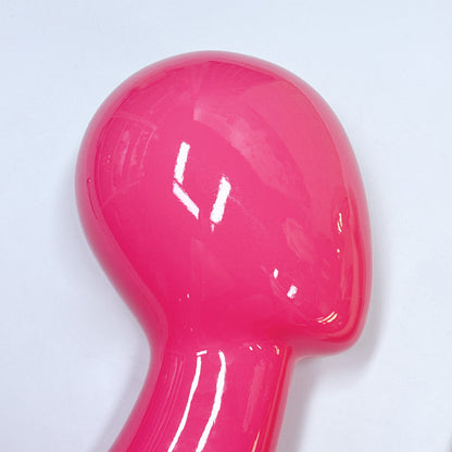 Wall-Mounted Mannequin Head: Pink & Gold Fiberglass Wig Display