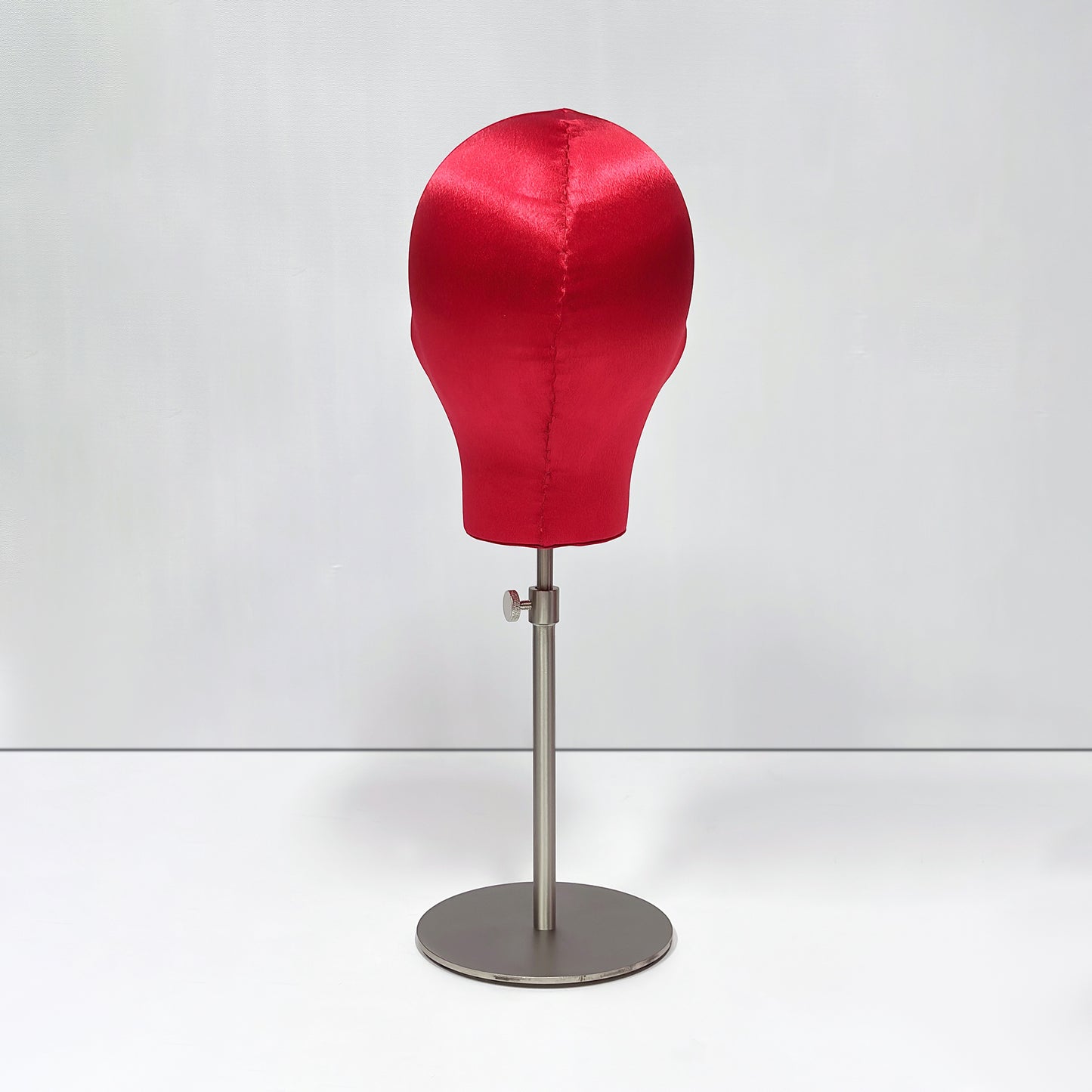 DE-LIANG Plus Size Female Silk Mannequin Head with Adjustable Stand for Wigs & Hats