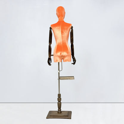 DE-LIANG Velvet Half Body Mannequin for Clothing Boutique & Retail Display | 4 Colors