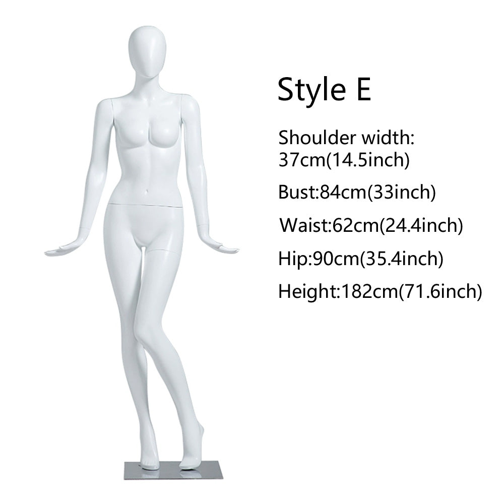 DE-LIANG Matte White / Rose Gold Female Full Body Mannequin - Lingerie Display Prop Standing Sitting Pose