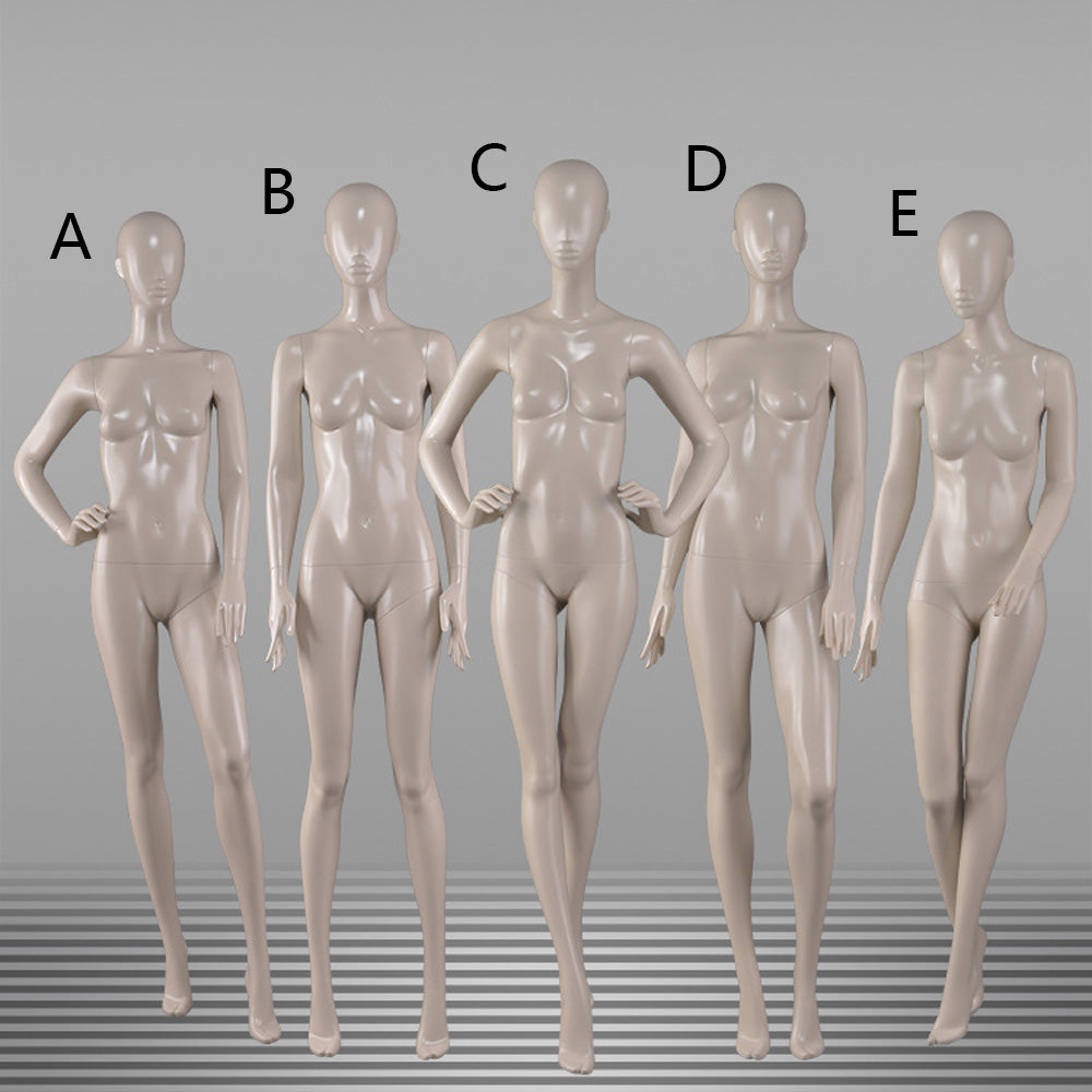 DE-LIANG Female Mannequin Full Body Display,Professional Dress Form for Clothing Store Window Display ,Matte Skin Finish Retail Mannequins