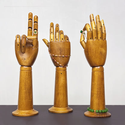 DE-LIANG Wooden Hand Model – Jewelry Display, Glove Mannequin & Sketch Prop