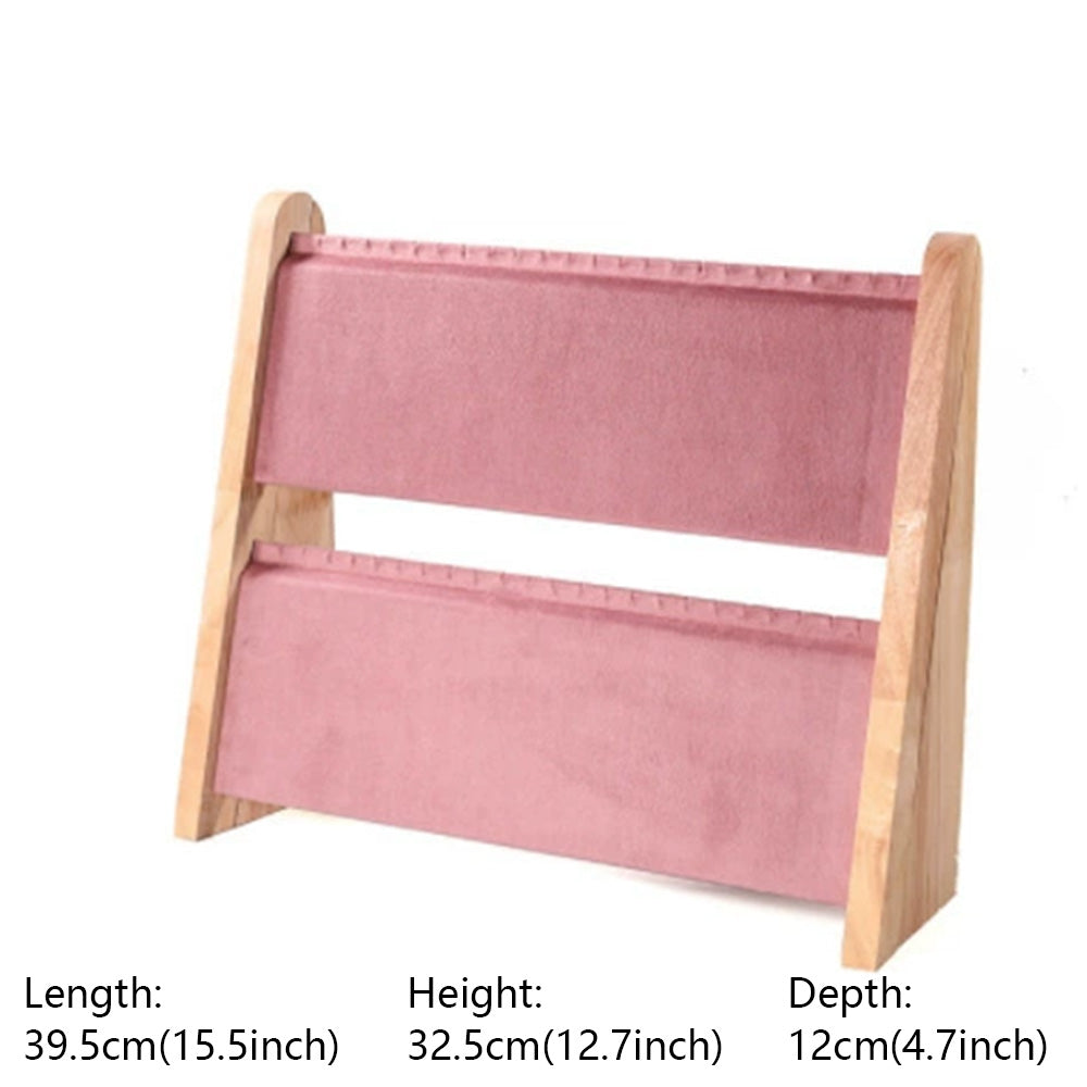 DE-LIANG Pink Velvet Jewelry Display Stand Set – Perfect for Jewelry Stores & Boutiques