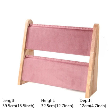 DE-LIANG Pink Velvet Jewelry Display Stand Set – Perfect for Jewelry Stores & Boutiques