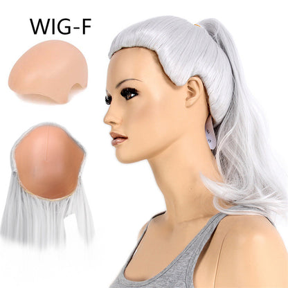 DE-LIANG Clearance Female Head Mannequin Wig Display,Colorful Hard Shell Ponytail Wig Display Mannequin Head,Use for barbershop/Clothing Shop Design Ideas and Wig Shop InteriorDesign DL2379 De-Liang Dress Forms