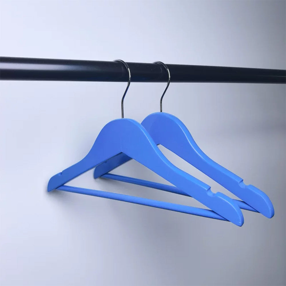 DE-LIANG Kids Solid Wood Hangers with Clips | Non-Slip Children's Closet Hangers Ages 2–8