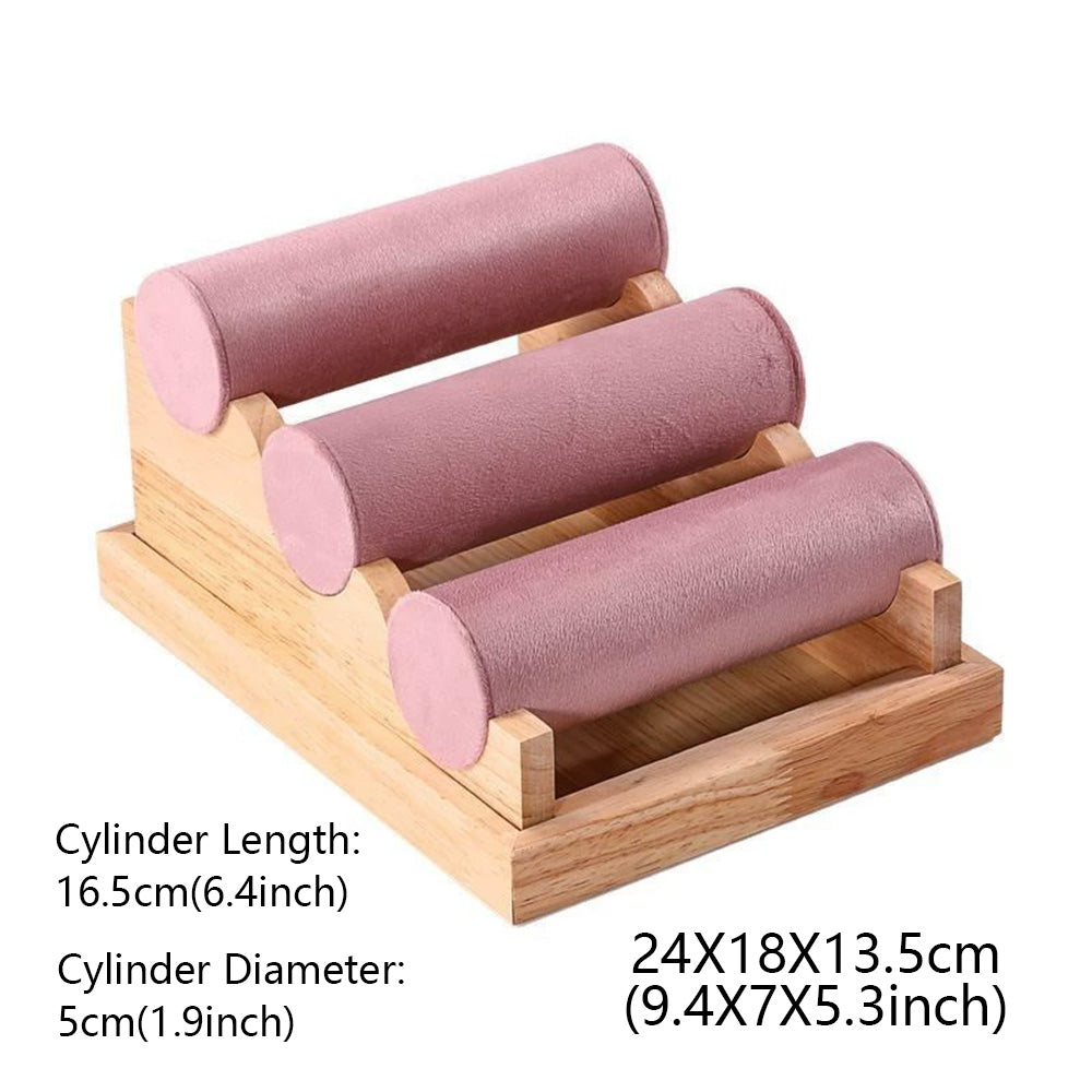 DE-LIANG Pink Velvet Jewelry Display Stand Set – Perfect for Jewelry Stores & Boutiques