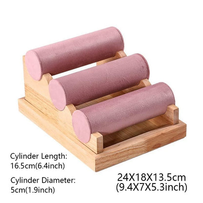 DE-LIANG Pink Velvet Jewelry Display Stand Set – Perfect for Jewelry Stores & Boutiques