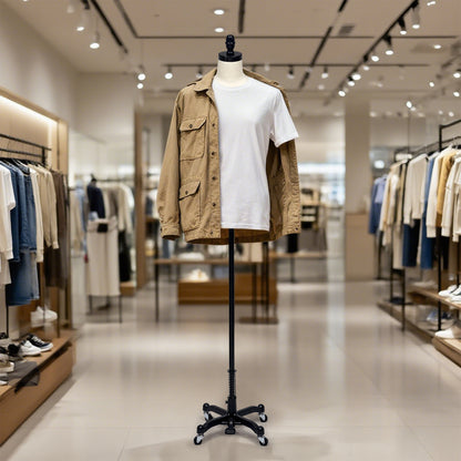 DE-LIANG Male Half Body Dress Form, Men Fabric Mannequin for Suit and Cloth Display