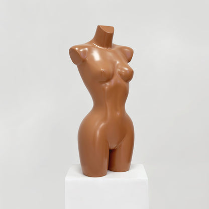 DE-LIANG Female Half-Body Mannequin | Glossy Fiberglass Lingerie Display Torso for Boutique
