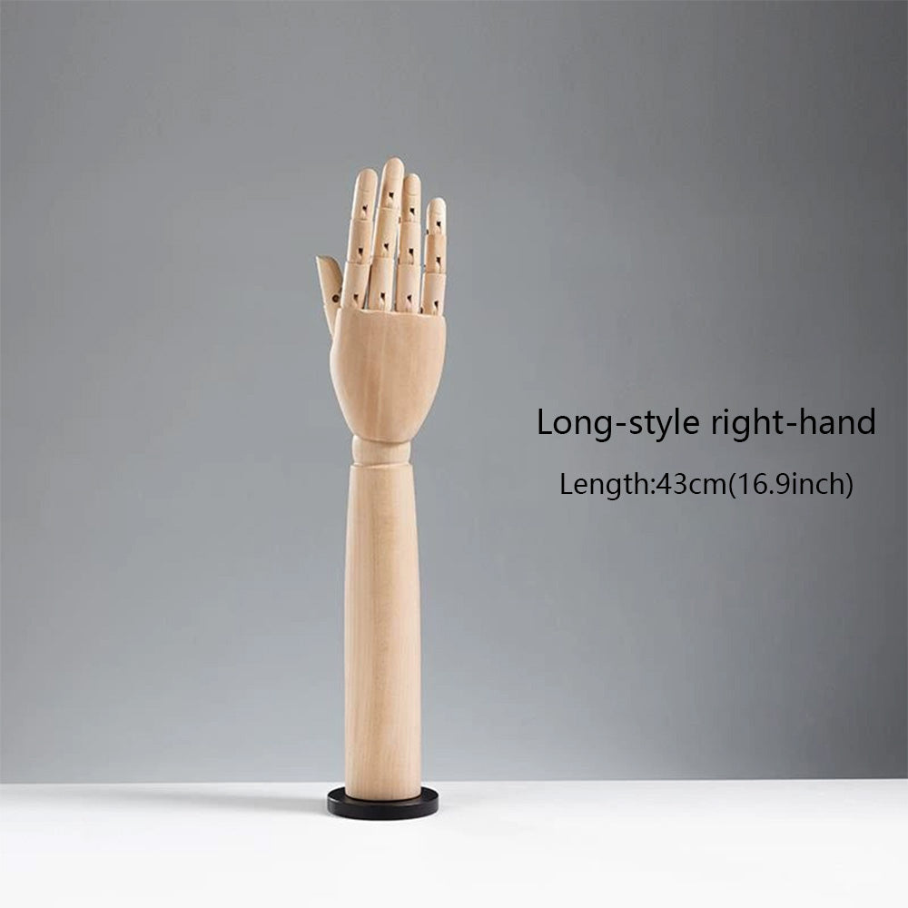 DE-LIANG Wooden Articulated Hand Mannequin with Stand – Jewelry & Bag Display Prop