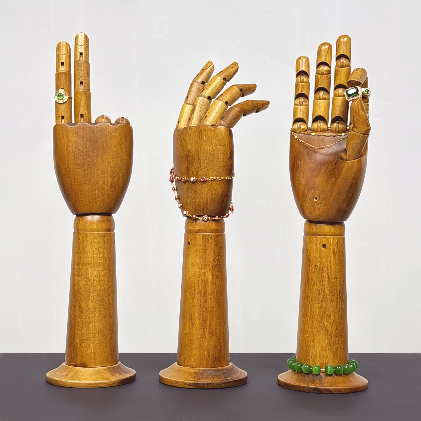 DE-LIANG Wooden Hand Model – Jewelry Display, Glove Mannequin & Sketch Prop
