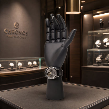DE-LIANG Wall Mount Mannequin Hand, Mechanical Wood Jewelry Display Stand for Boutiques