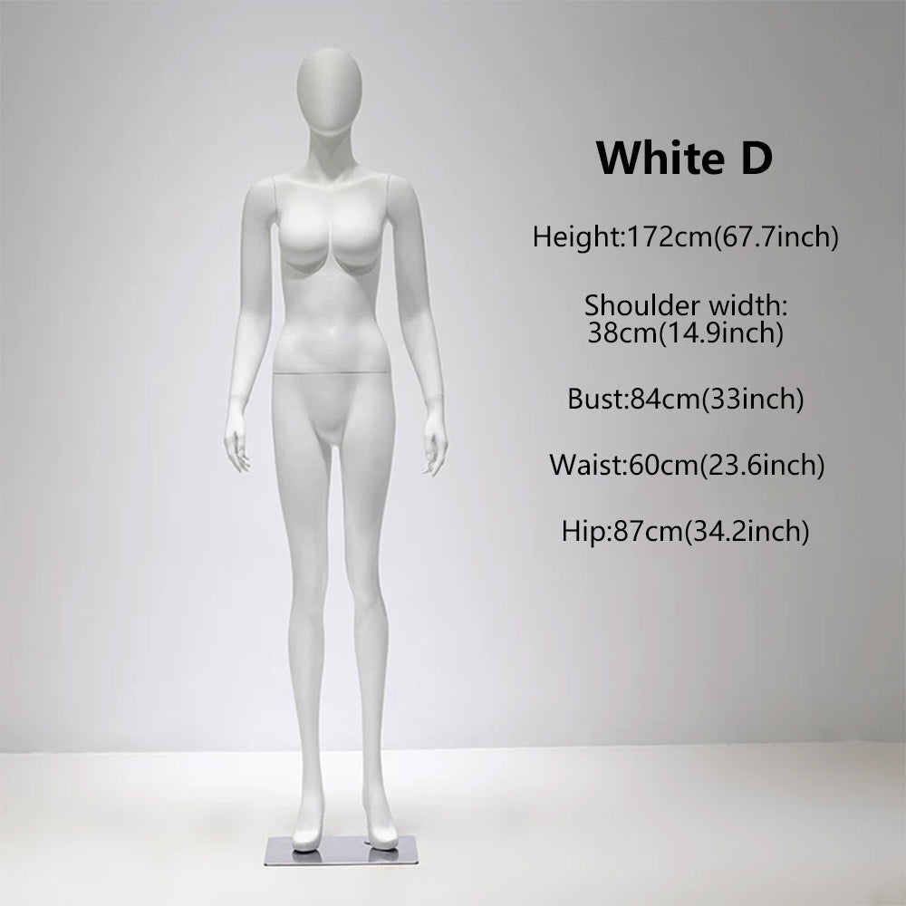 DE-LIANG Full Body Female Mannequin | Fiberglass Dress Form for Boutique Clothing Display