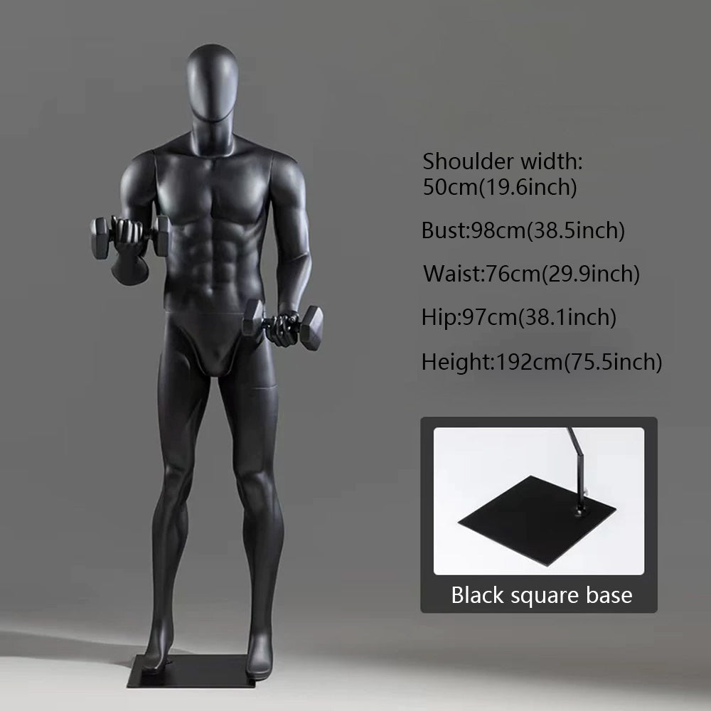 DE-LIANG Athletic Sport Mannequin Dumbbell & Sitting Pose for Gym & Sportswear Store