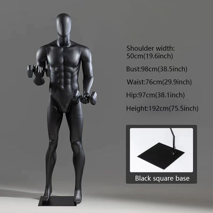 DE-LIANG Athletic Sport Mannequin Dumbbell & Sitting Pose for Gym & Sportswear Store