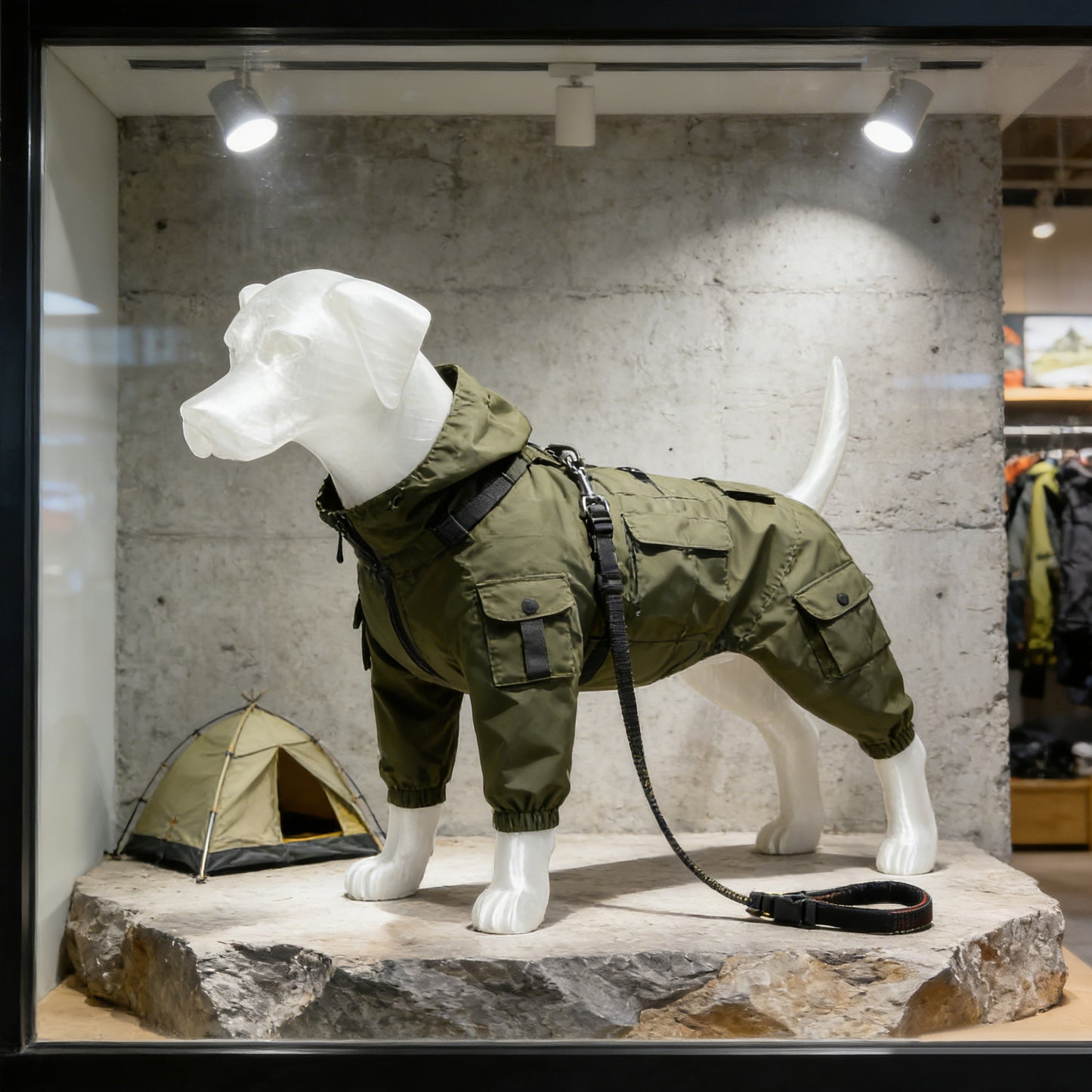 Professional 3D Printed Dog Mannequin - Detachable Pet Clothing Display Model with Ultra-Strong Magnetic Joints - Realistic & Elegant Pet Store Prop