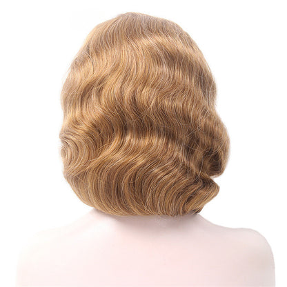 Custom Wig, Female Curly Synthetic Wig With Bangs,Handmade Short Curly Hair,Hair for Window Manikin Head Decorate,Retro Wigs, Cosplay Wig DL2392 De-Liang Dress Forms