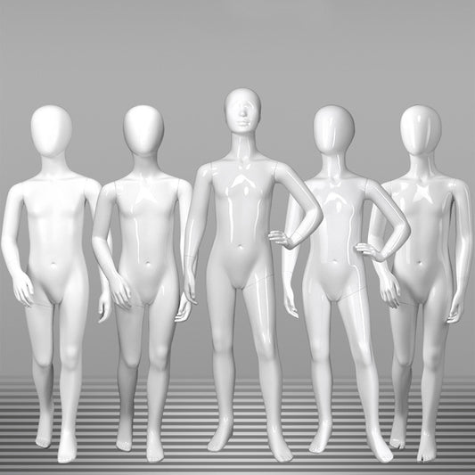 Glossy White Childs Display Mannequin Full Body Dress Form
